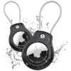 citymore Porte-clés pour AirTag avec câble métallique, noir, lot de 2