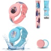 Bracelets en silicone pour AirTag, geai et rose, lot de 2 avec étuis