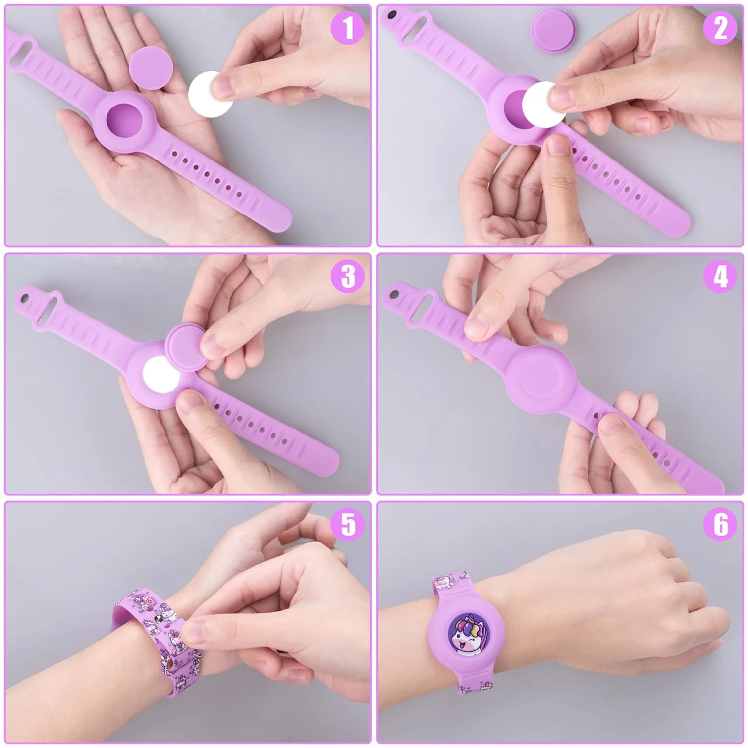 Lot de 2 bracelets Airtag pour enfants avec Pikachu et Kurby – Image 3