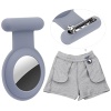 FIDWALL Étui en silicone pour AirTag, gris, lot de 2
