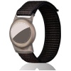 Dingfeiyu Bracelet pour AirTag, nylon noir, réglable