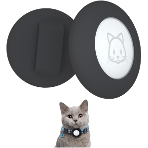 Collier AirTag étanche pour chat lot de 2 noir