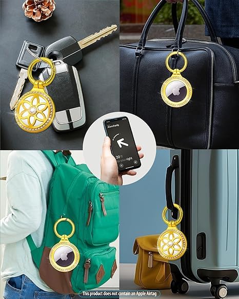 Porte clé AirTag ONEONTA en métal - étui de protection anti-chute et anti-rayures – Image 3