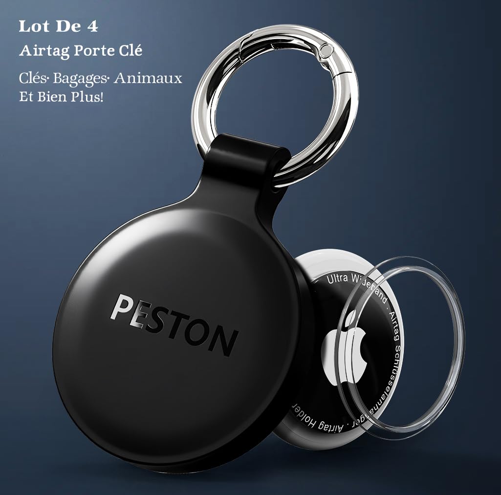 Étui AirTag porte-clés étanche IP67 antichoc lot de 4 – Image 6