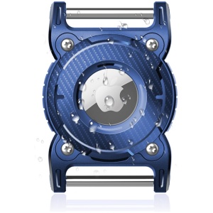 Porte clé AirTag étui anti-chute et anti-rayures bleu