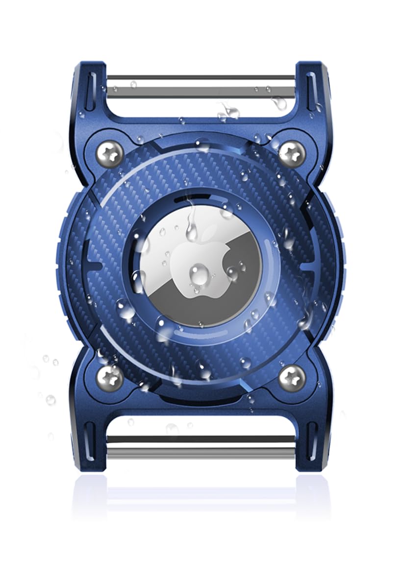 Porte clé AirTag étui anti-chute et anti-rayures bleu