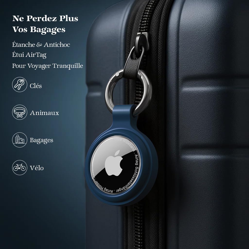 Étui AirTag porte-clés étanche IP67 antichoc lot de 4 – Image 4