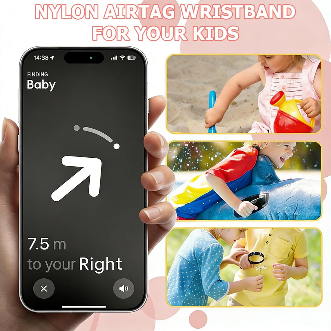 Bracelet AirTag enfant étanche en nylon – Image 5