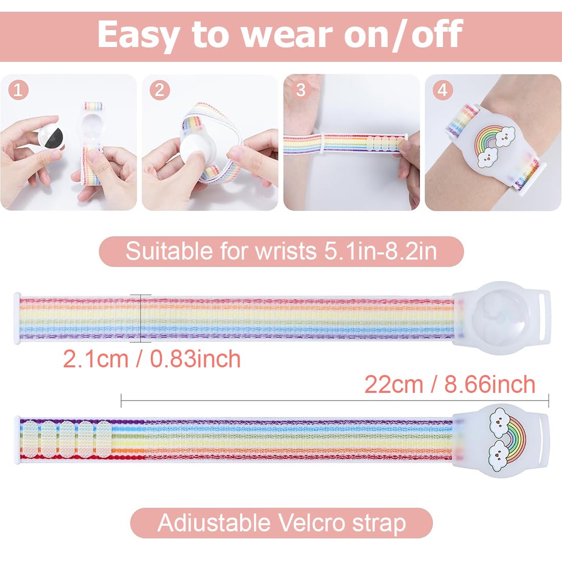 Bracelet AirTag enfant étanche en nylon – Image 2