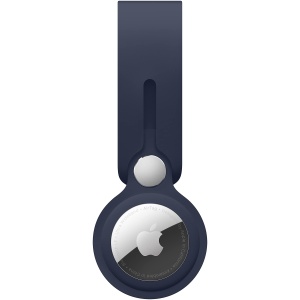 Lanière AirTag Marine Intense – Cuir tressé Apple