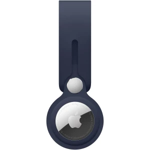 Lanière AirTag Marine Intense – Cuir tressé Apple