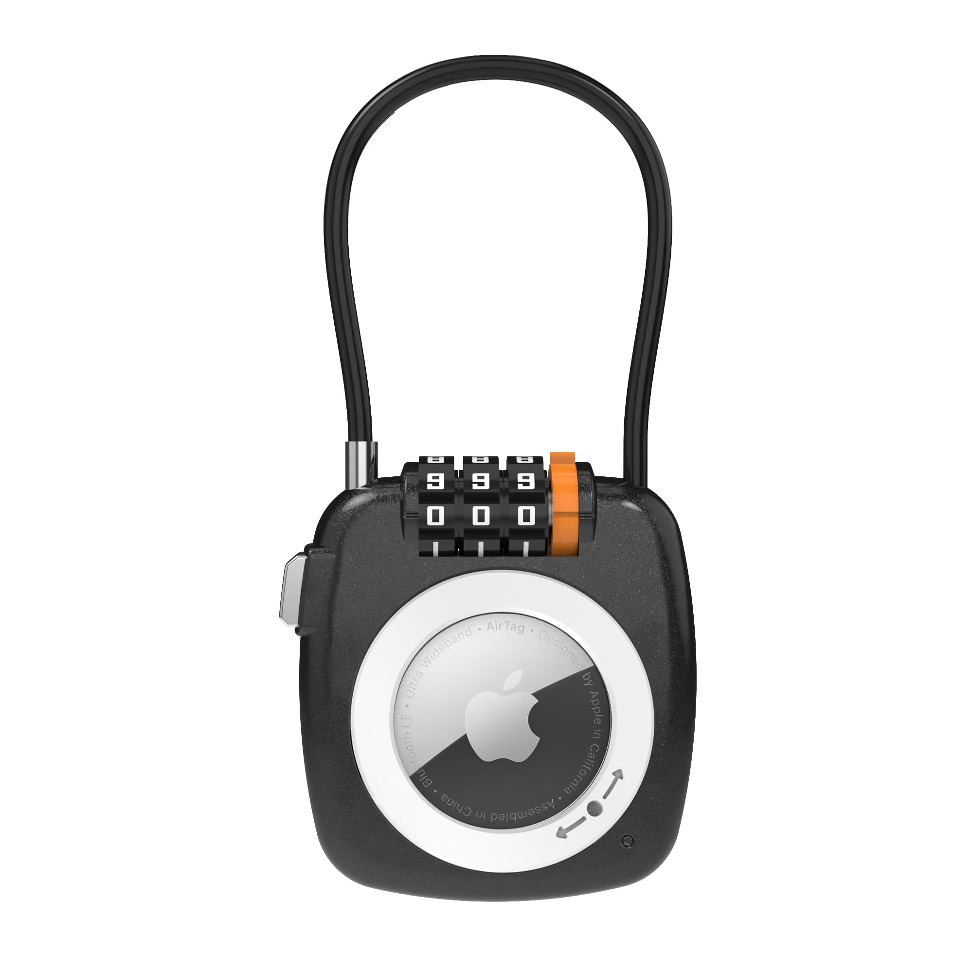 Support AirTag avec Cadenas à Code, Étui de Sécurité Métallique pour Bagage