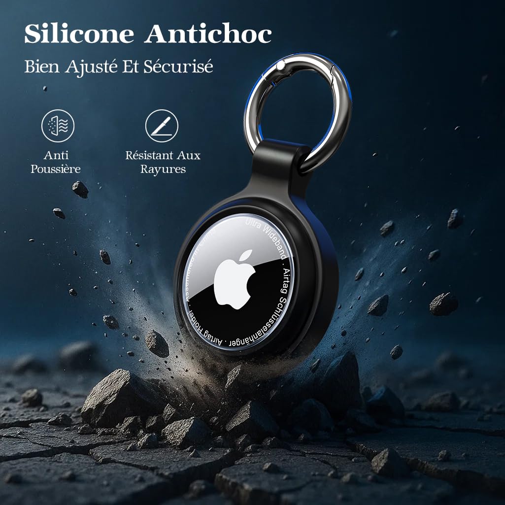 Étui AirTag porte-clés étanche IP67 antichoc lot de 4 – Image 5