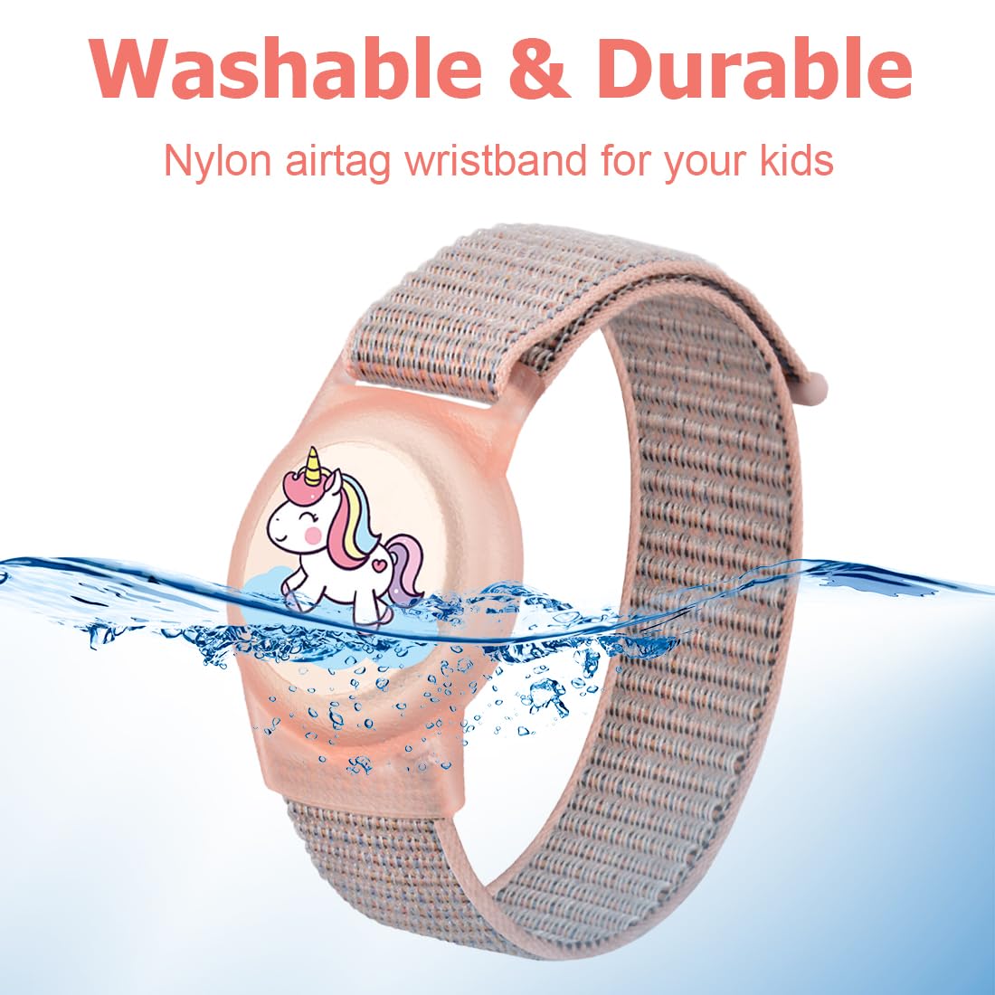Bracelet AirTag enfant étanche en nylon – Image 4