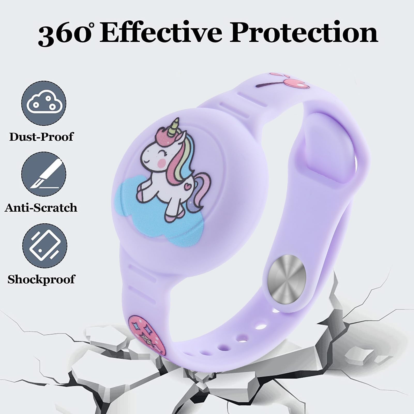 Bracelet enfant étanche pour AirTag, protection montre anti-rayures GPS – Image 2