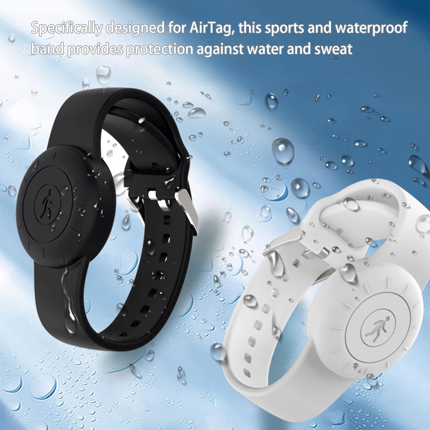 Bracelet AirTag en silicone INF, étanche et sportif – Image 4