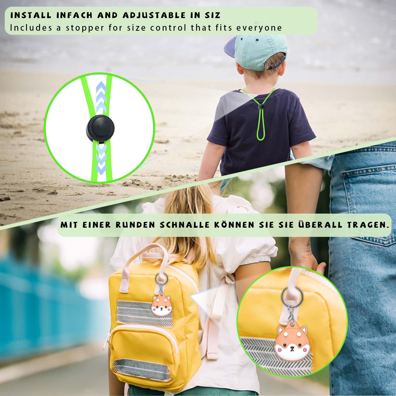 Collier AirTag Enfant Cartoon Silicone Confortable Ajustable – Image 5