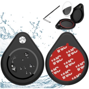 Lot de 2 étuis de protection étanches autocollants pour AirTag, support caché pour vélo, bagage