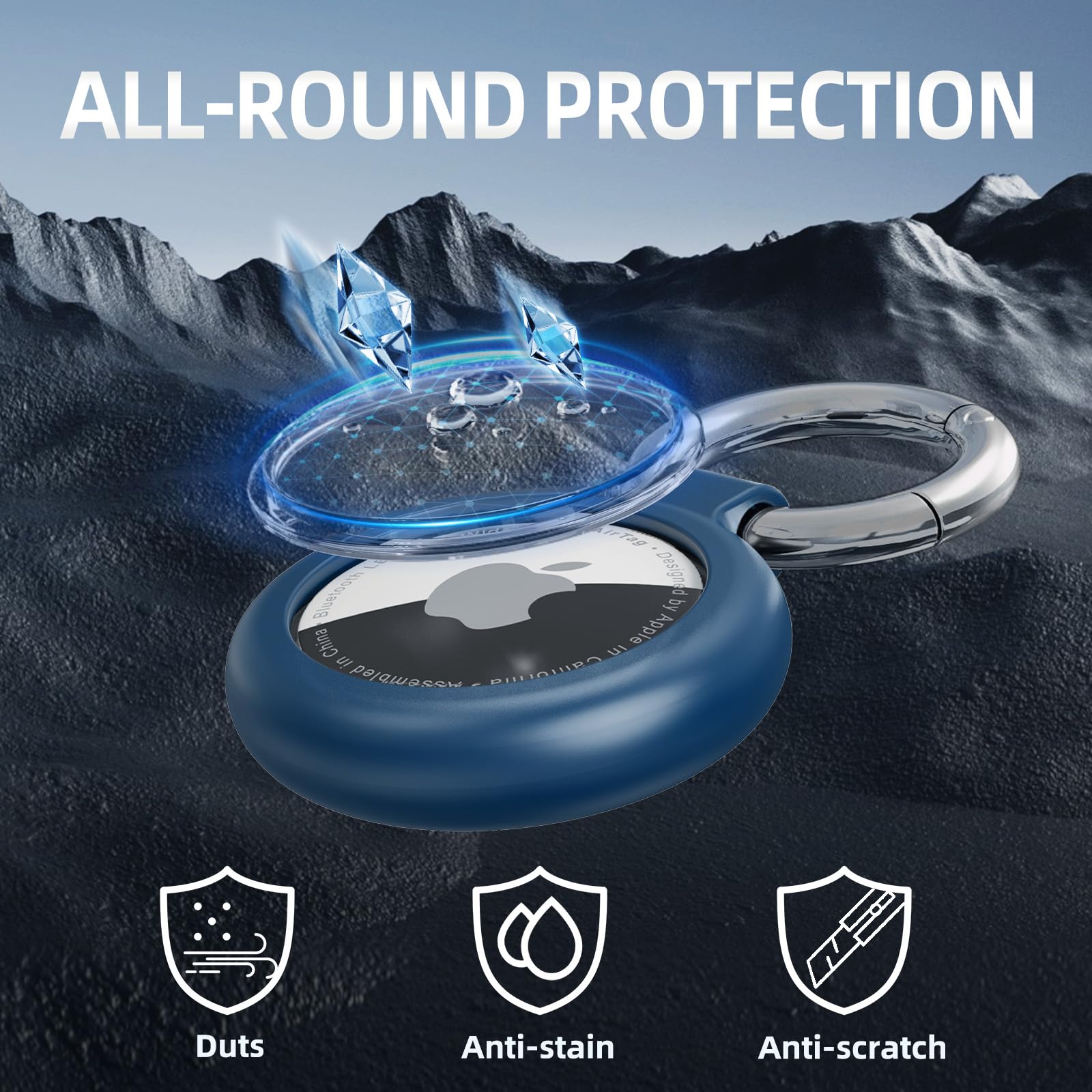 Étui AirTag Inesore étanche aspect carbone 4 pièces – Image 4