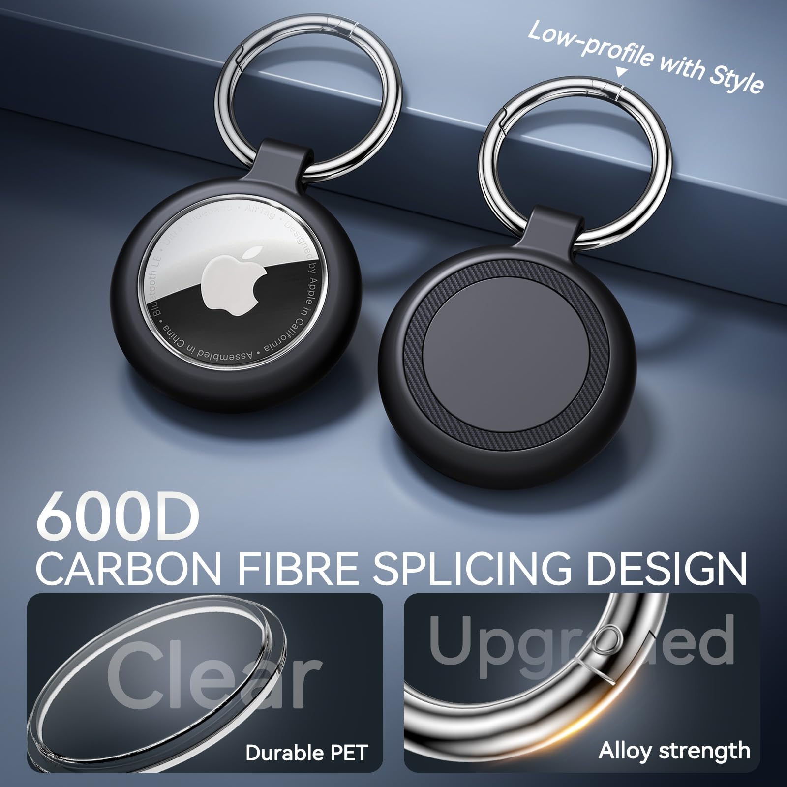 Étui AirTag Inesore étanche aspect carbone 4 pièces – Image 2