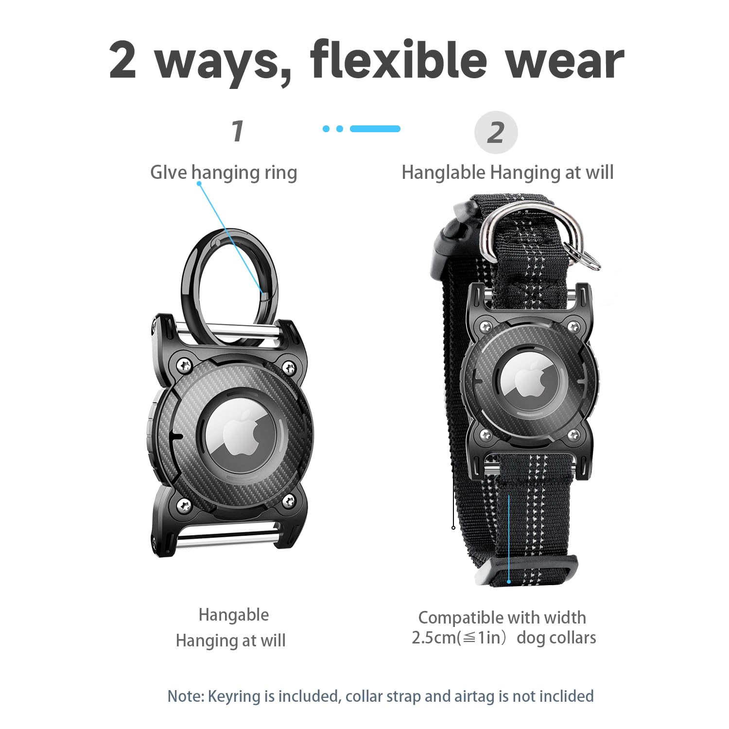 Porte clé AirTag étui anti-chute et anti-rayures bleu – Image 6