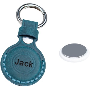 Étui AirTag en cuir personnalisé avec porte-clés