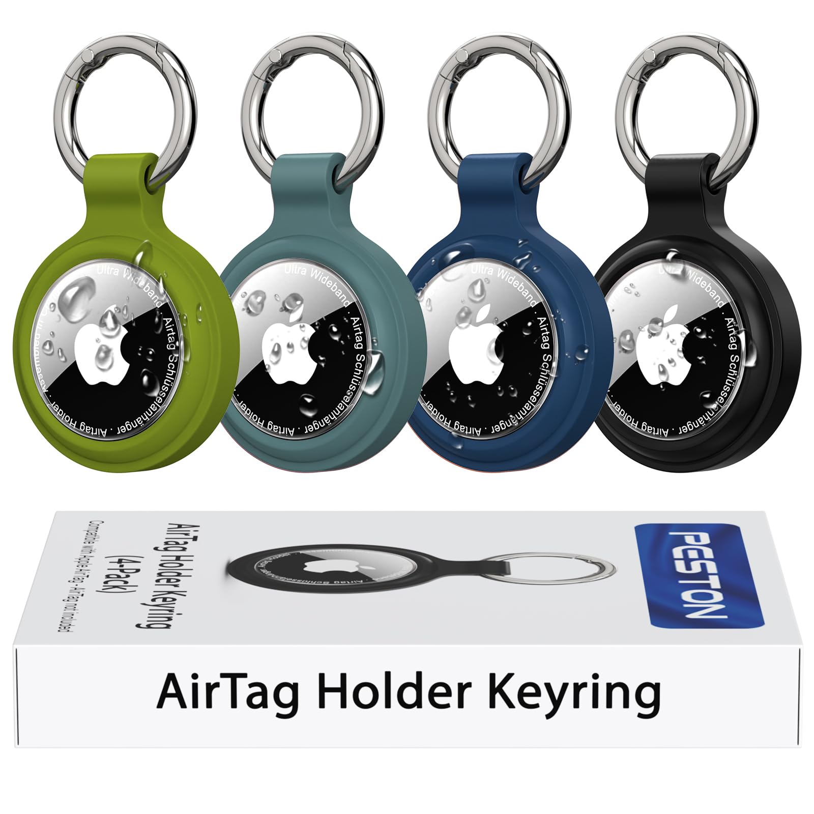 Étui AirTag porte-clés étanche IP67 antichoc lot de 4