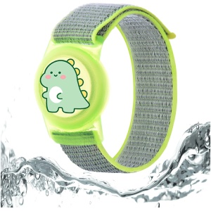 Bracelet enfant AirTag étanche étui protection anti-rayures GPS réglable dinosaure vert