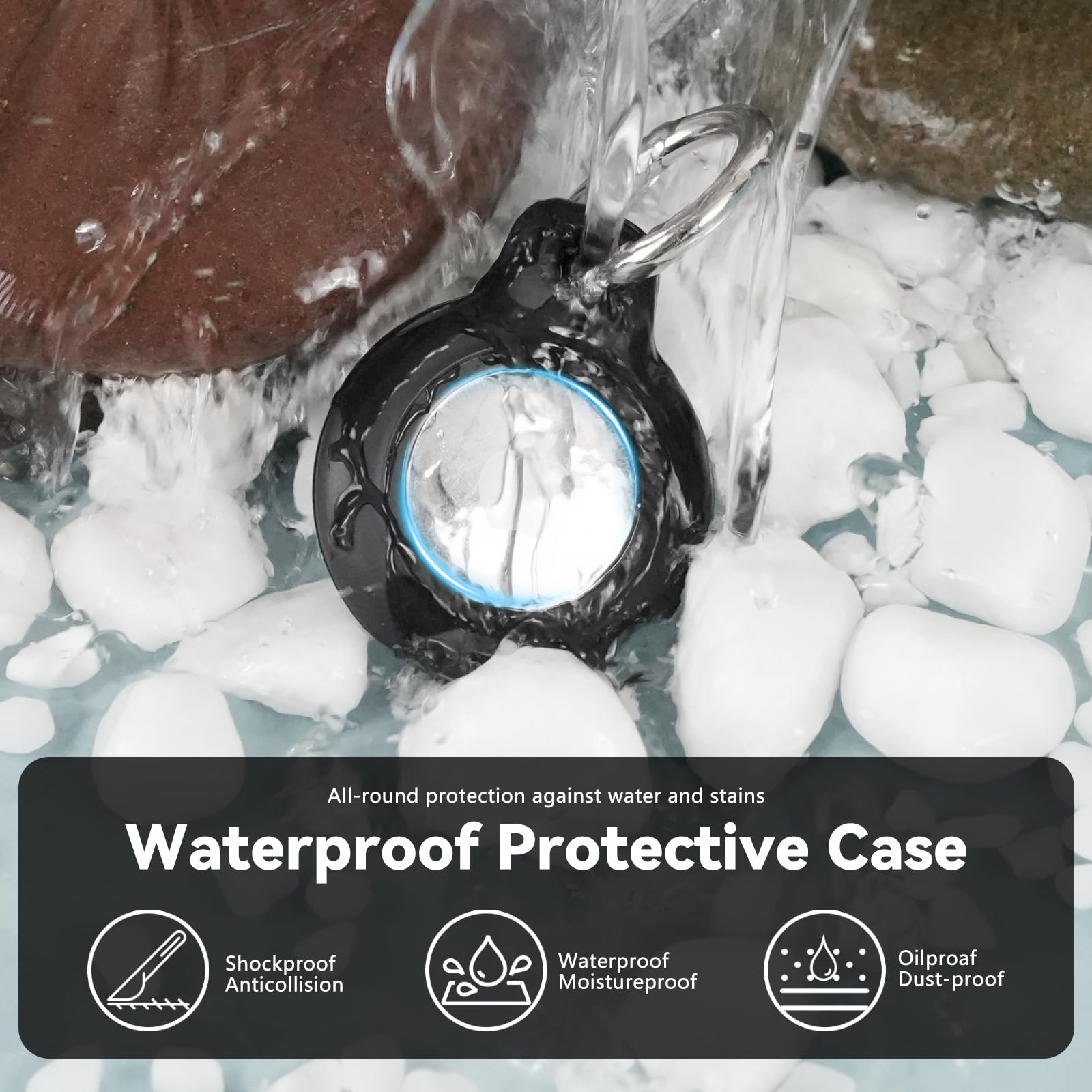 Étui AirTag avec anneau de clé, protection résistant aux rayures – Image 2
