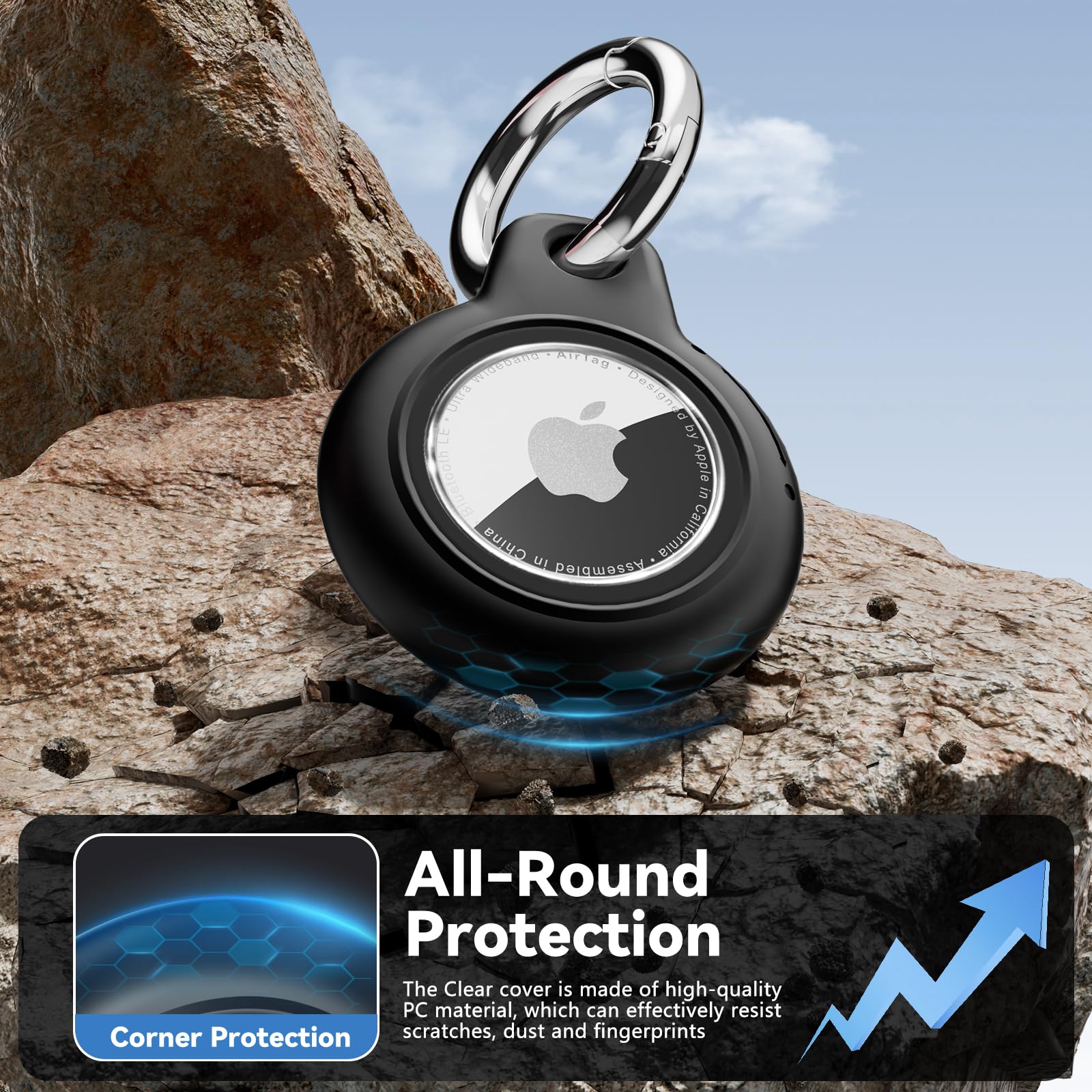 Étui AirTag avec anneau de clé, protection résistant aux rayures – Image 5