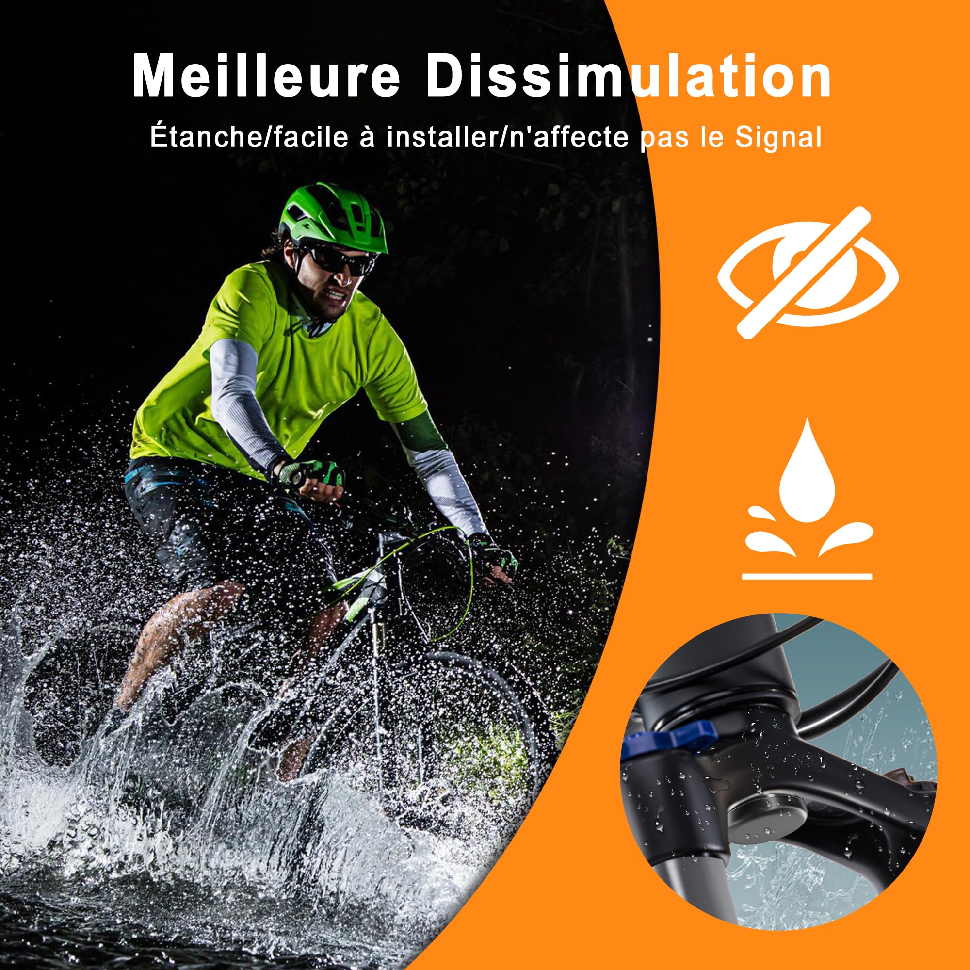 Support de Vélo pour AirTag Caché dans le Porte-bidon/Tube de Casque 31,8 mm/Tube de Fourche Avant 22-38 mm – Image 4