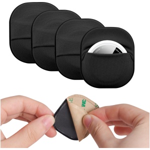Lot de 4 supports adhésifs AirTag et Moto Tag, étuis en tissu avec dos 3M