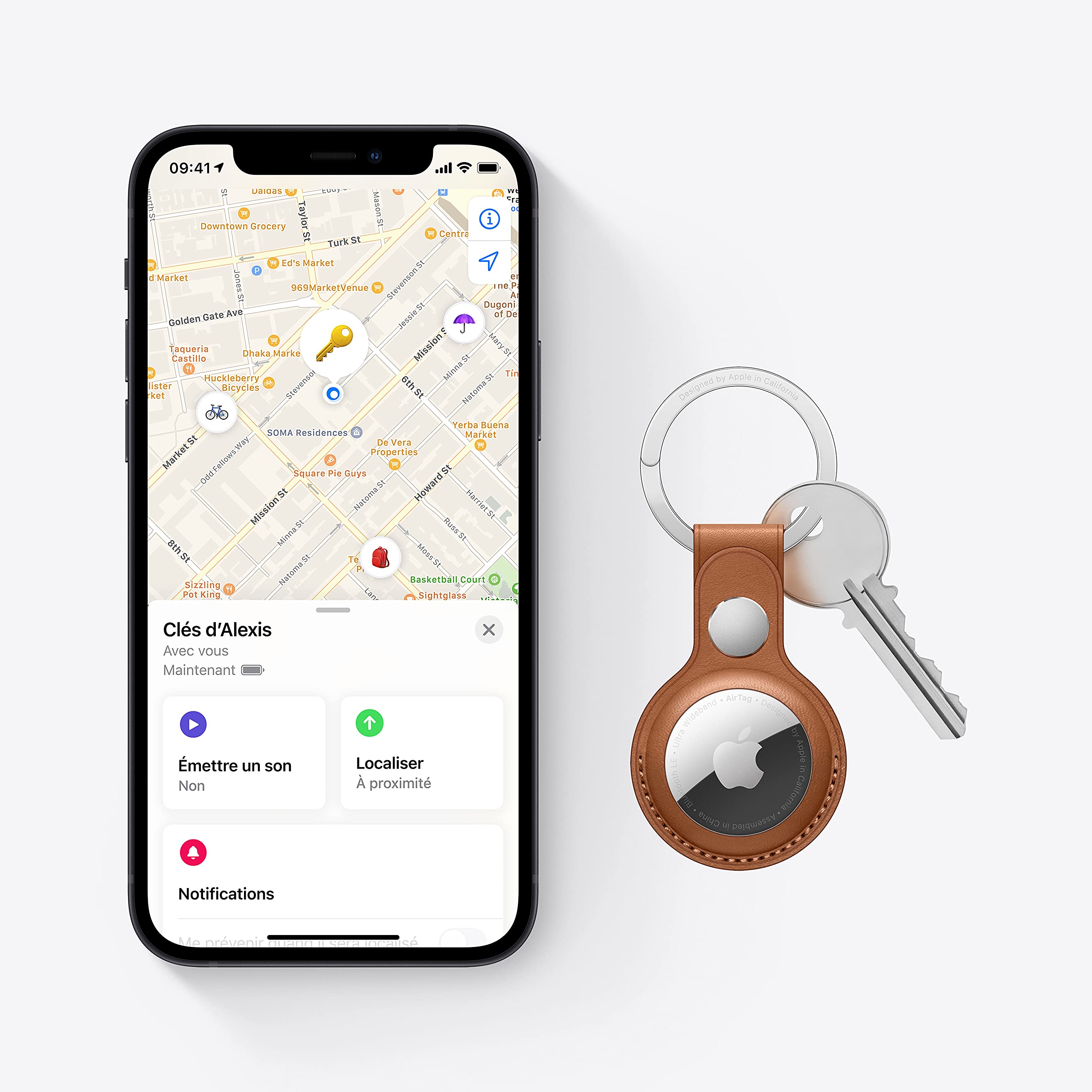 Tracker Bluetooth AirTag pour clés, sac et valise – Image 4