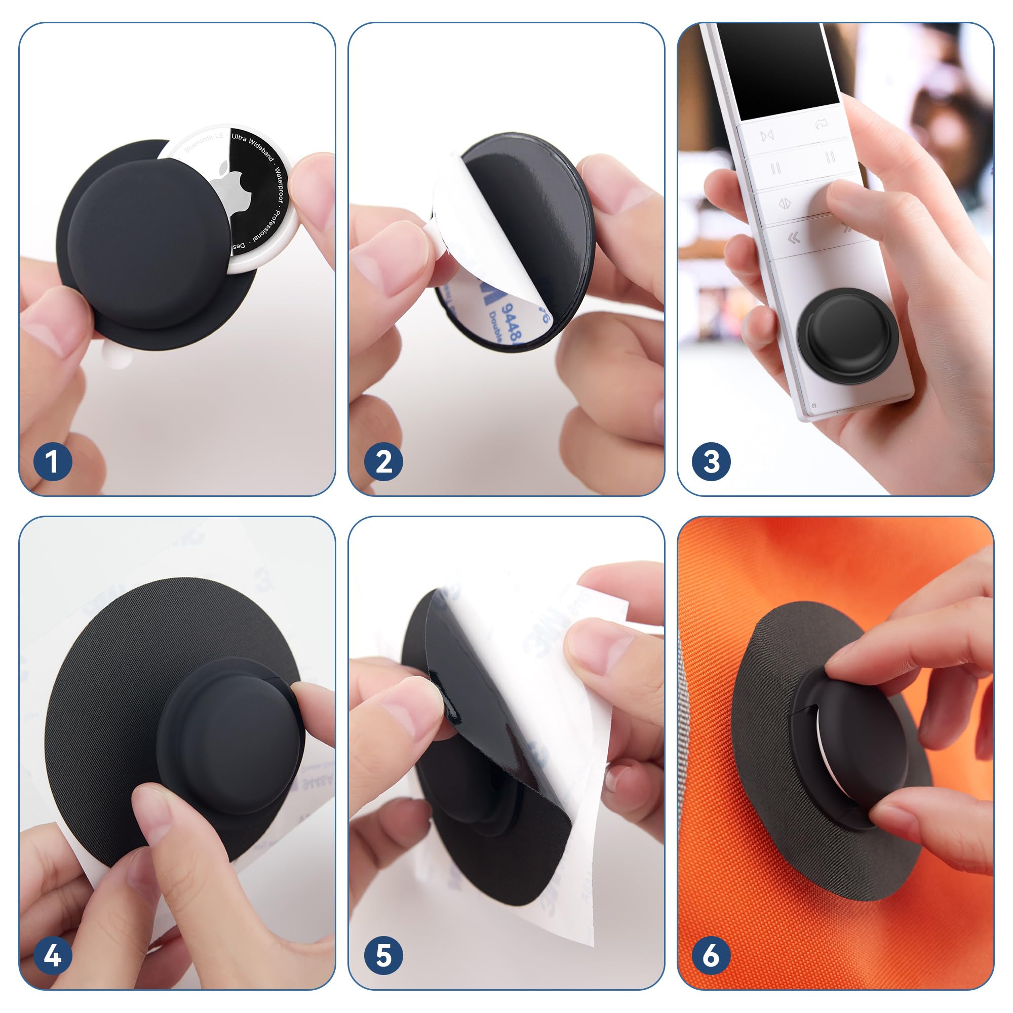 Lot de 2 étuis en silicone pour AirTag avec support adhésif 3M – Image 6