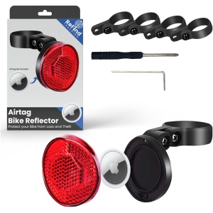 Réflecteur antivol vélo avec support AirTag caché