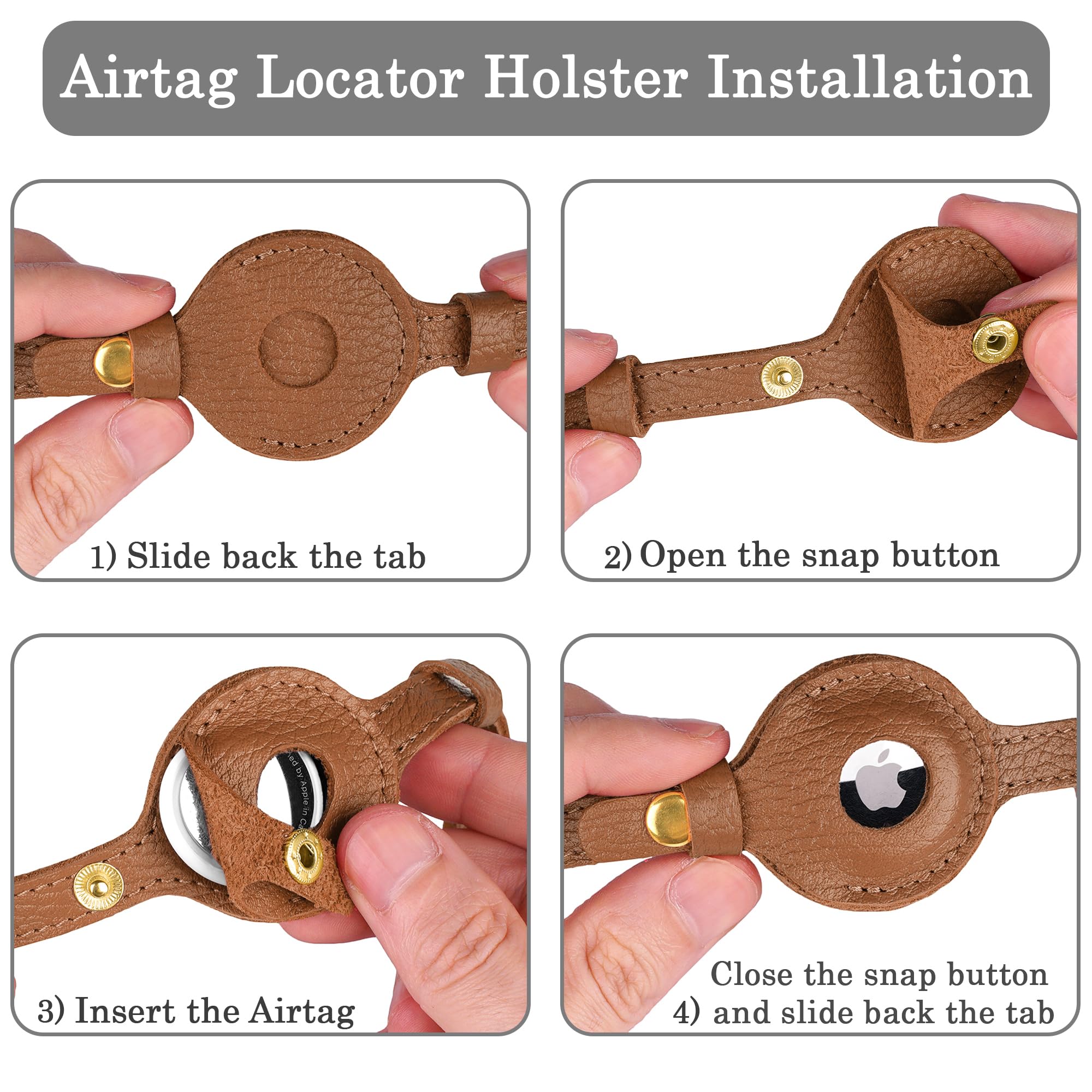 Collier AirTag en Cuir pour Chat avec Clochette OOPSDOGGY – Image 5