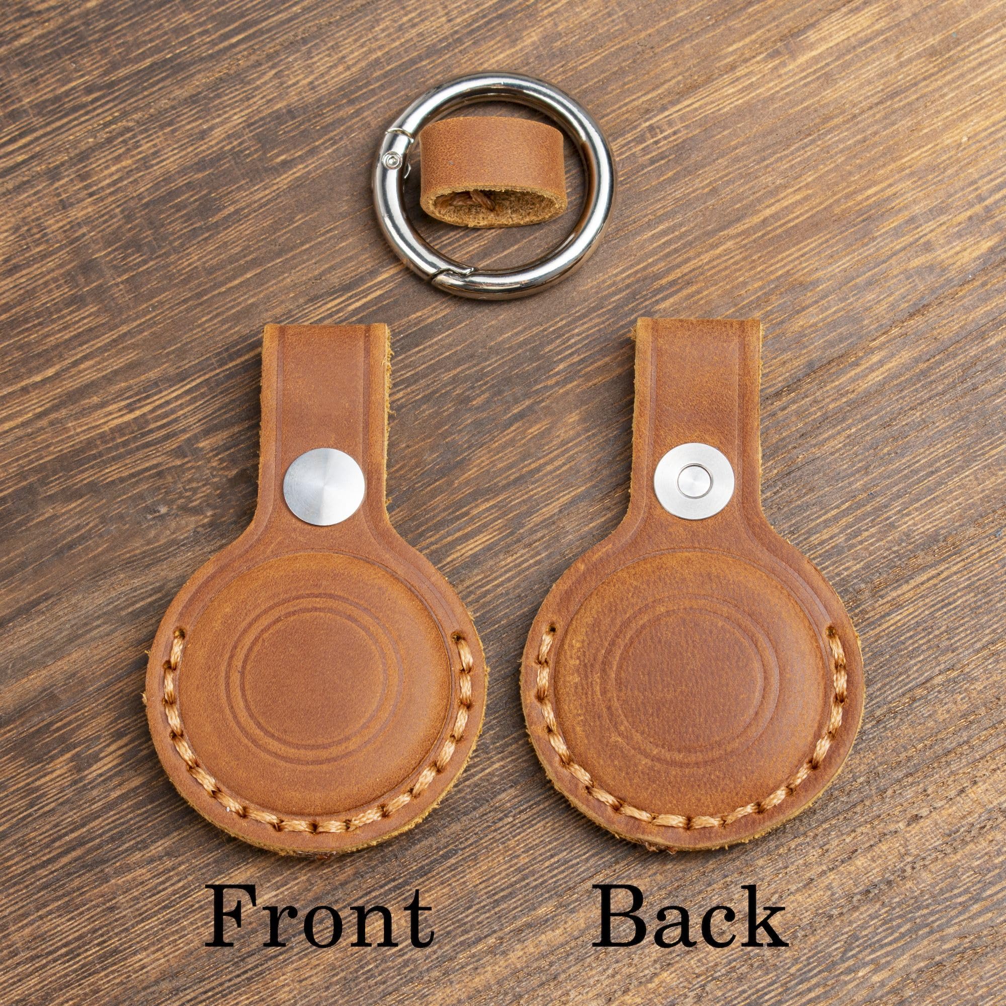 Étui AirTag en cuir personnalisé avec porte-clés – Image 7