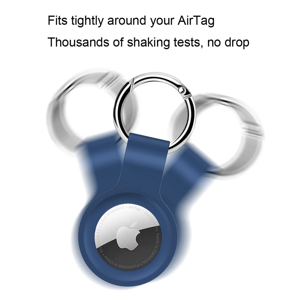 Lot de 4 étuis en silicone pour AirTag avec porte-clés – Image 3
