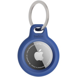 Étui AirTag Belkin avec attache en métal, protection durable anti-rayure, bleu