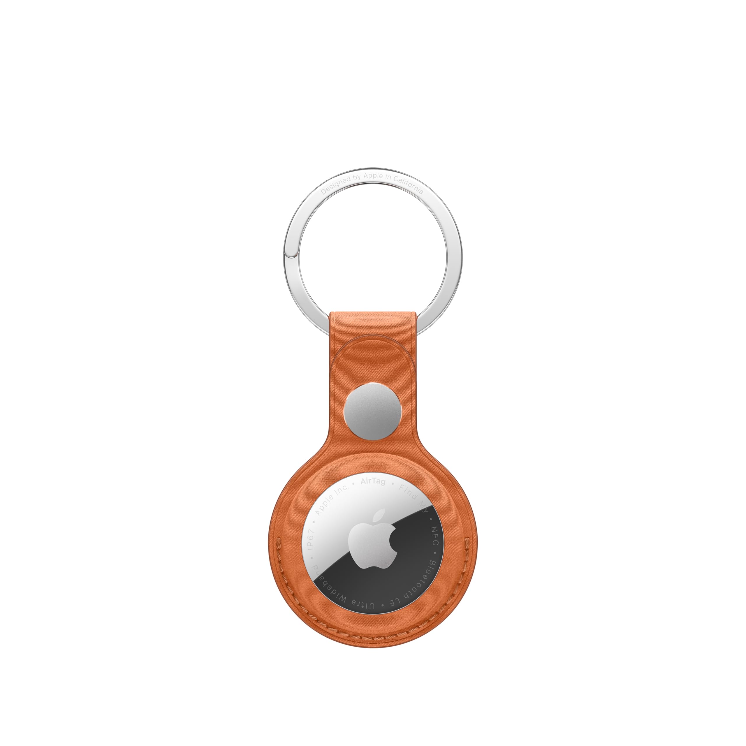 Porte-clés en tissage fin AirTag Roux orangé