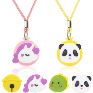 Collier AirTag Enfants en Silicone Ajustable, Lot de 2 (Rose, Jaune)