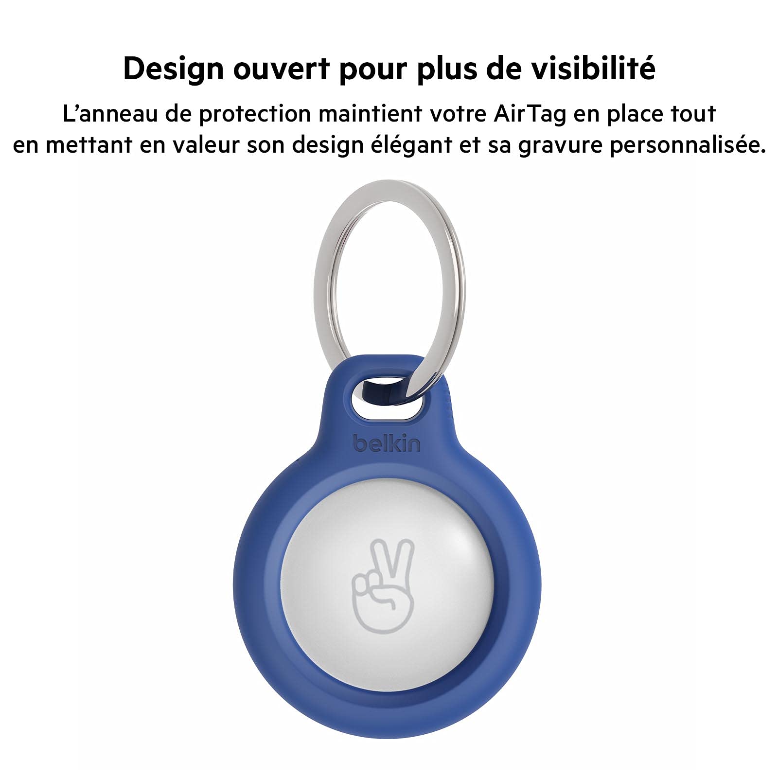 Étui AirTag Belkin anneau de protection métal pack de 2 bleu – Image 5