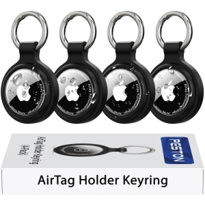 Lot de 4 étuis AirTag étanches IP67 antichoc porte-clés