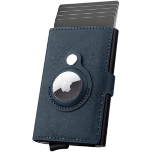 Porte-cartes AirTag Wallet WALLFID en cuir avec protection RFID