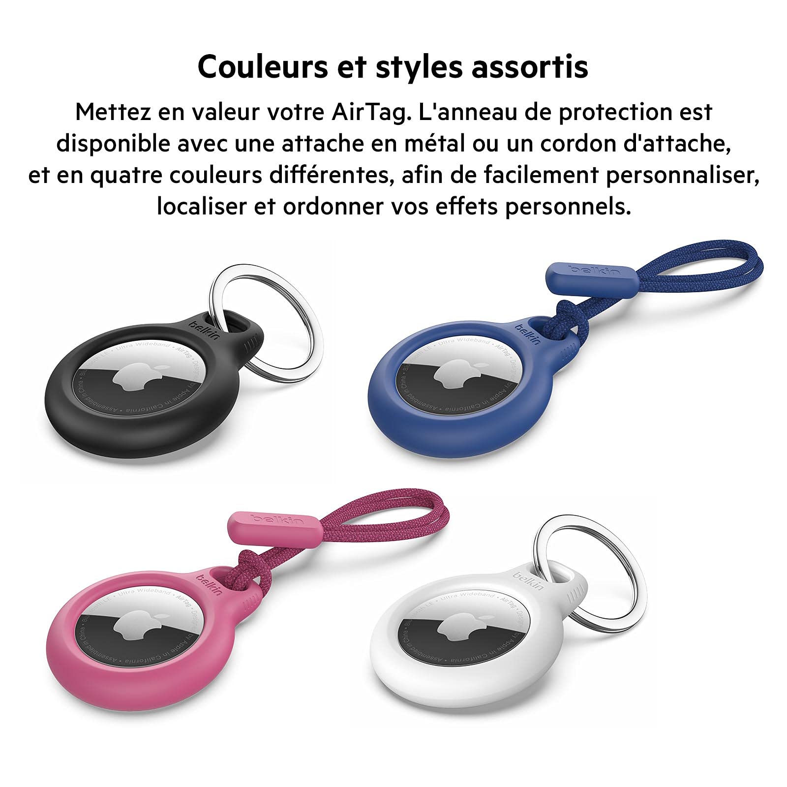 Étui AirTag Belkin anneau de protection métal pack de 2 bleu – Image 7