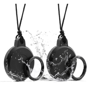 Lot de 2 étuis étanches AirTag à vis, couverture complète, noir obsidienne