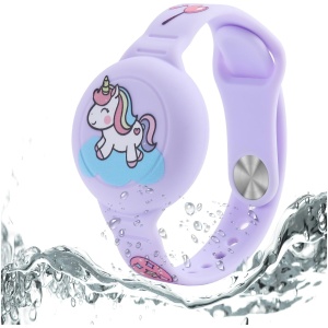 Bracelet Enfant AirTag Étanche Cheval Violet