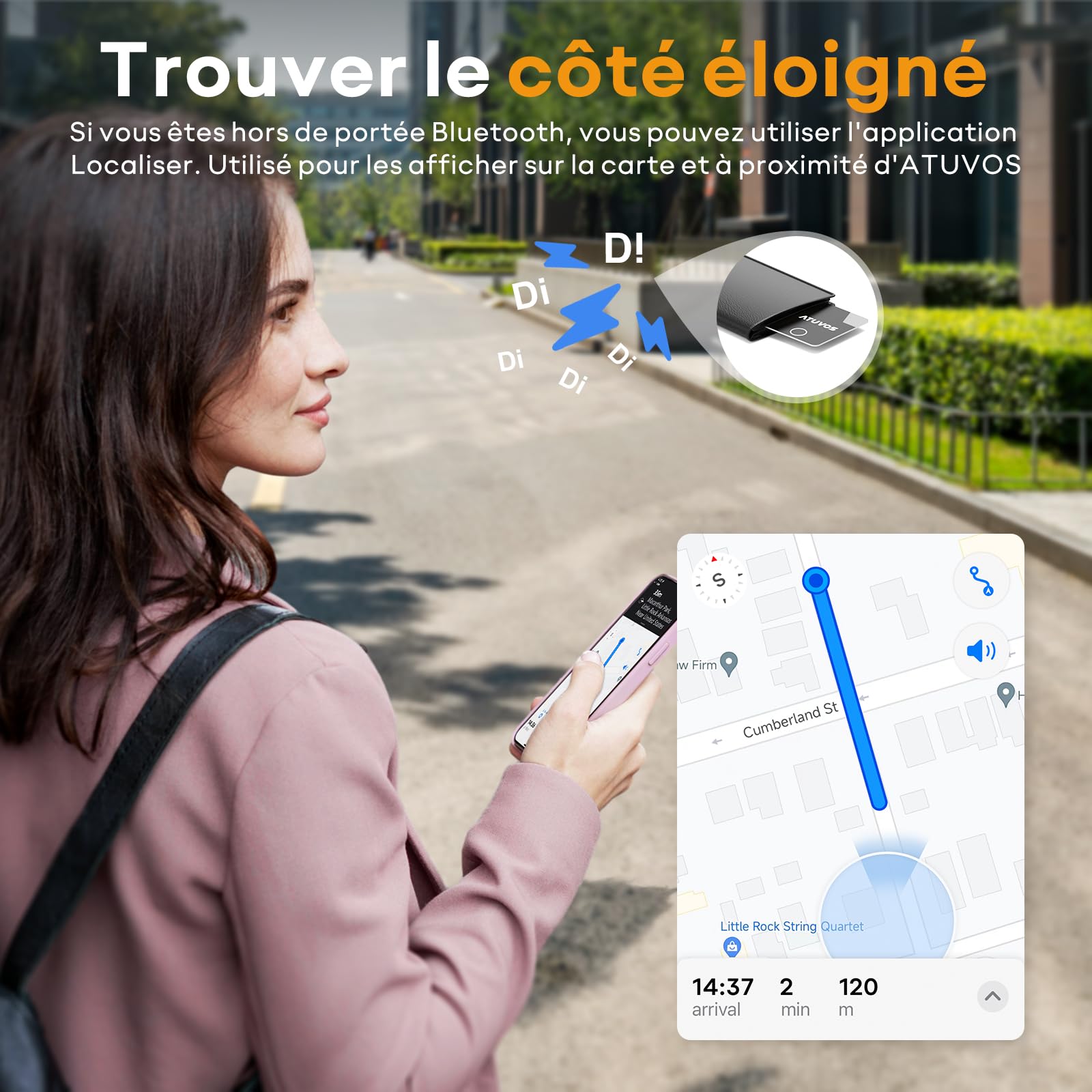 Porte-cartes AirTag ATUVOS Carte Rechargeable Ultra Mince 1.6 mm – Image 4