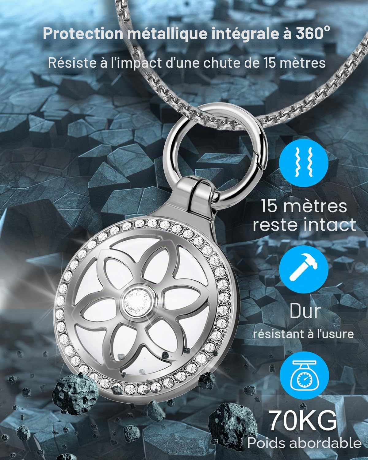 Collier AirTag pour enfants ONEONTA en alliage réglable 75 cm – Image 4