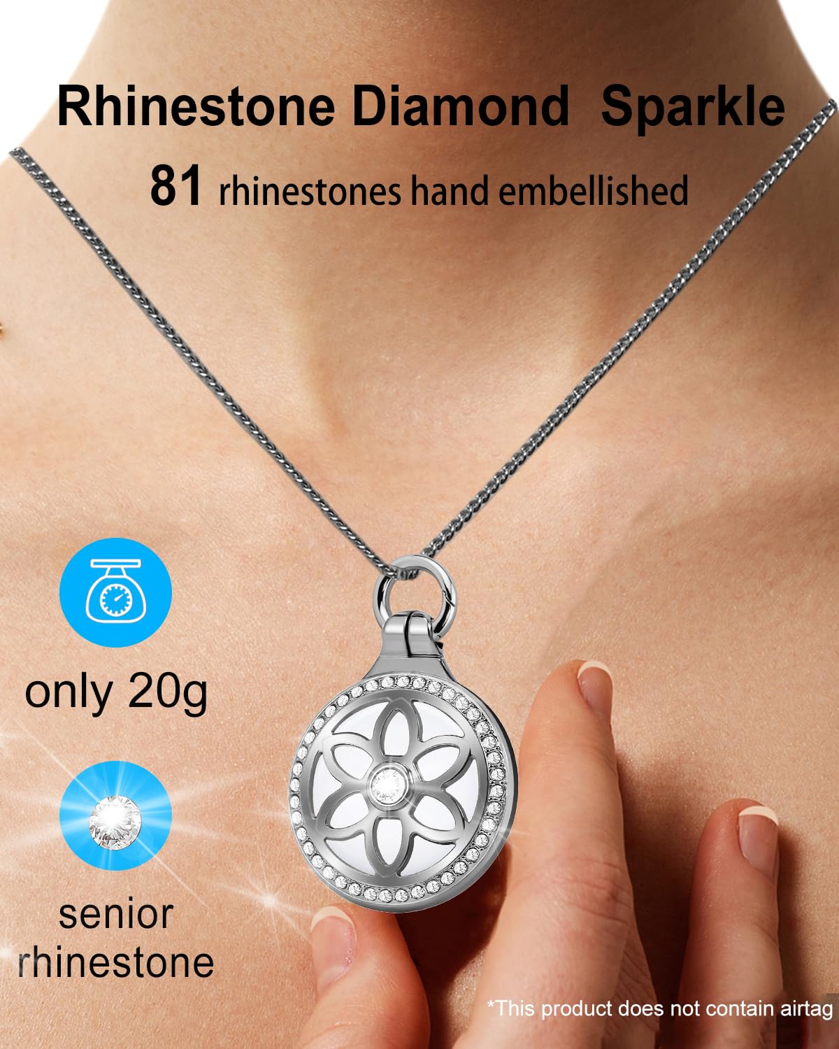 Collier AirTag pour enfants ONEONTA en alliage réglable 75 cm – Image 2